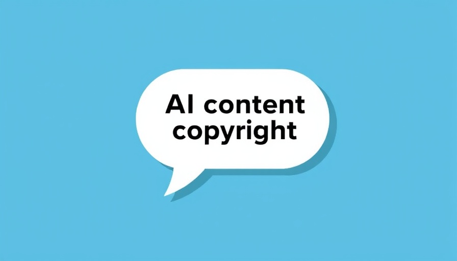 AI content copyright concerns in a speech bubble.