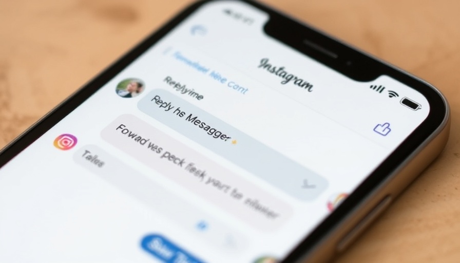 Instagram messaging features for businesses shown on smartphone.