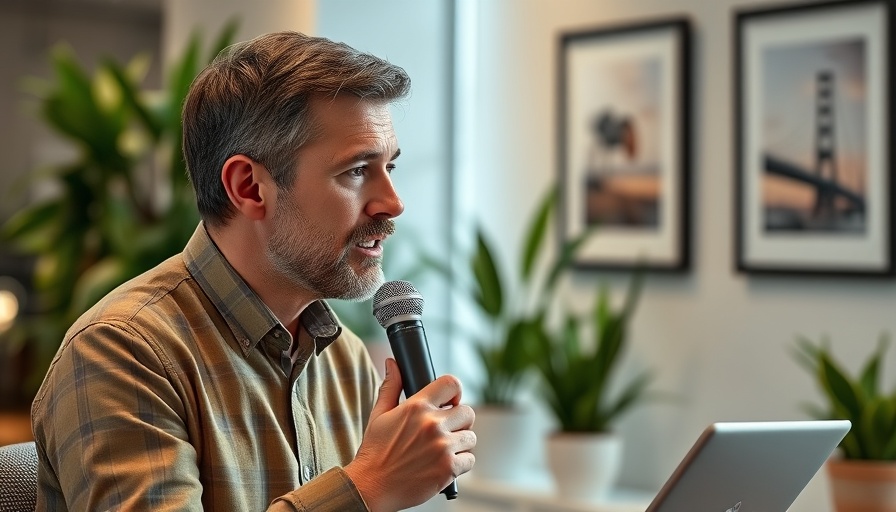Speaker discussing Google Ads in an office setting.