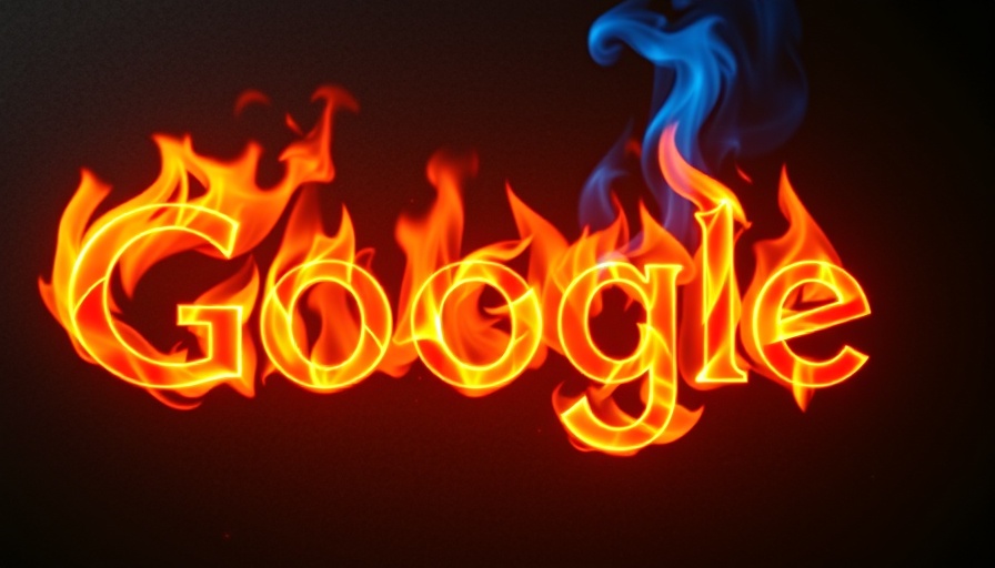 Fiery Google logo depicting search ranking volatility