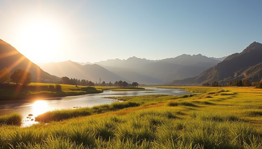 Sunlit Cederberg landscape with river, ideal visit timing.