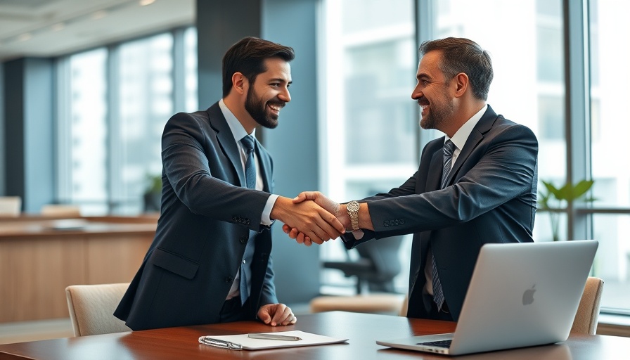 Professional handshake symbolizing endless recruiting strategies in a modern office.