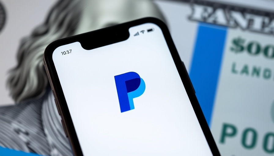 Smartphone showing PayPal logo for cross-border payments solutions.