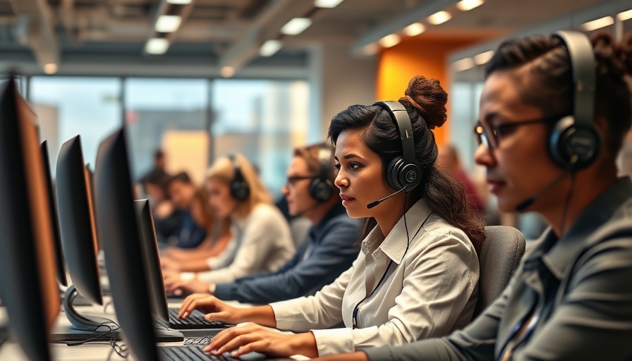 Modern call center providing multilingual telemarketing services in India.