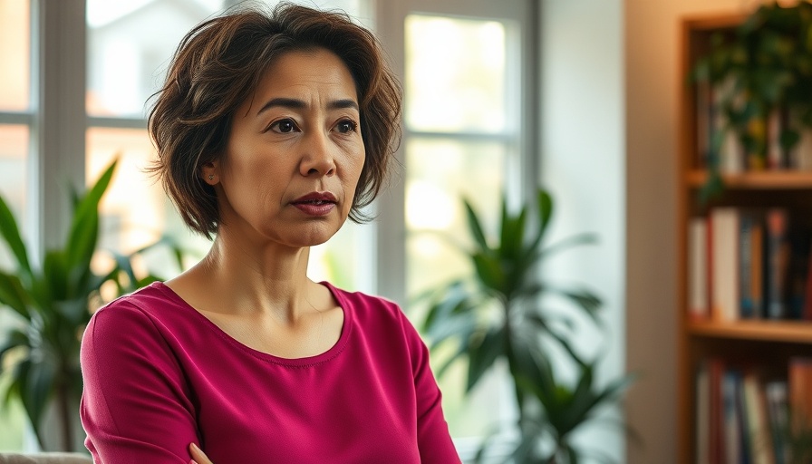 Woman discussing in a warm indoor setting, conveying betrayal trauma.