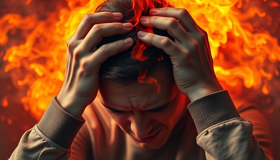 Most Painful Medical Conditions symbolized by fiery head pain.