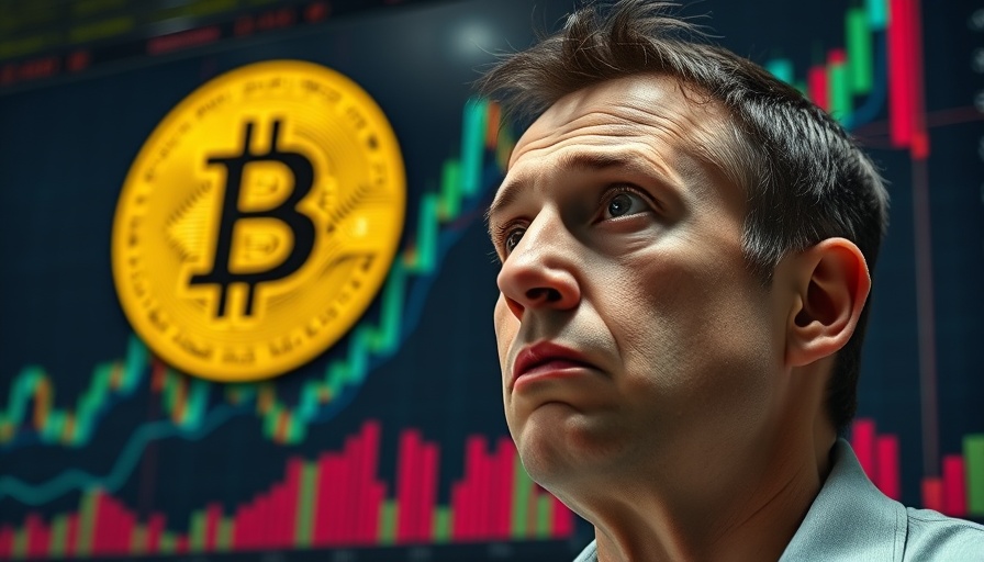 Bitcoin Short Squeeze concept with person and rising chart.