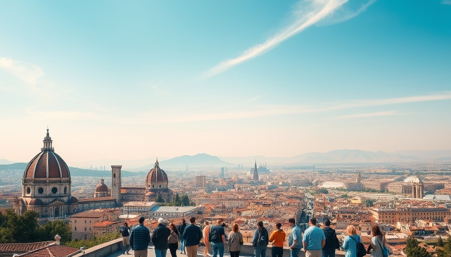 City skyline panoramic view showcasing content curation in tourism marketing.