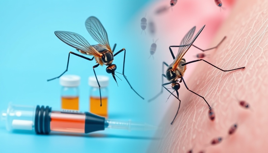 Images illustrating malaria research in Southern Africa with mosquito, parasites, and vaccine.