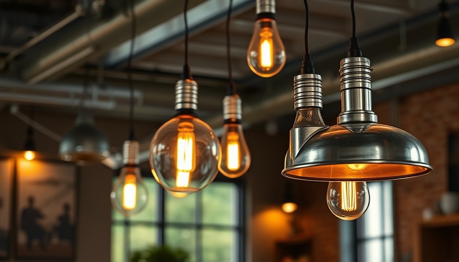 Stylish industrial pendant lights illuminating a cozy room.