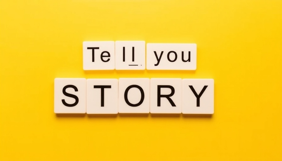 Minimalist 'Tell Your Story' text for storytelling techniques in marketing.