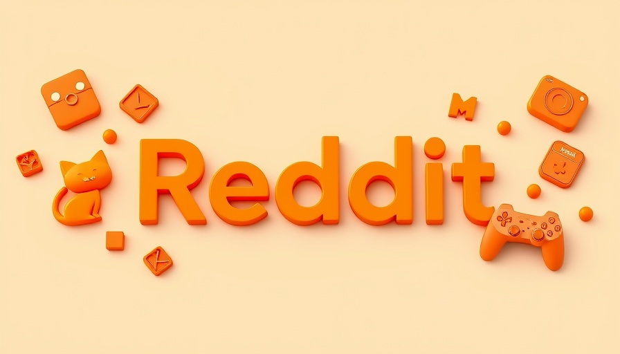 Reddit logo and 3D orange icons for SEO for app visibility.