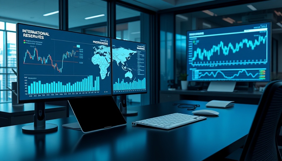 Modern financial workspace emphasizing international reserves management.