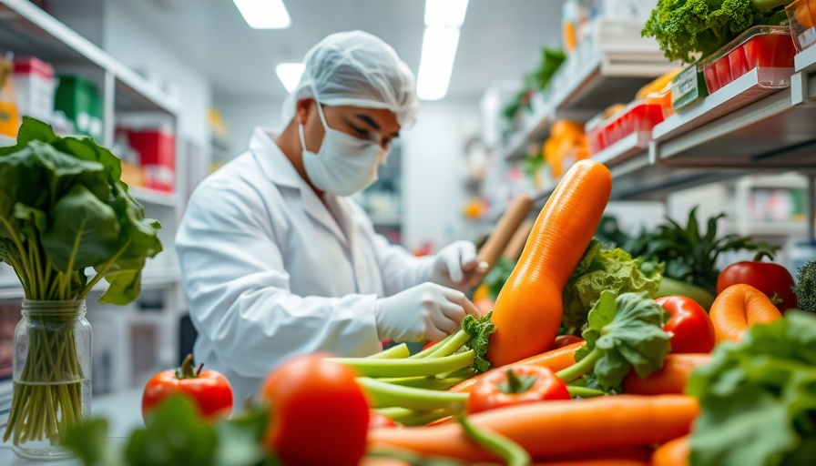 South Africa food safety testing in a lab with fresh produce.