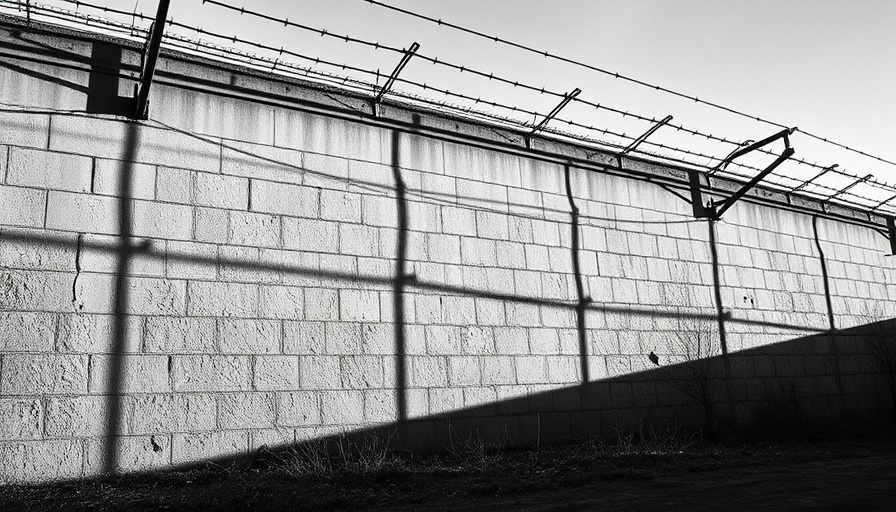 Prison wall casting shadows, illustrating perfectionism's impact on mental health.