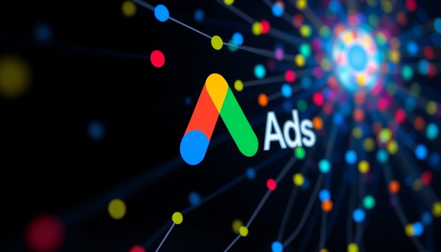 Google Ads updates abstract network with colorful connections