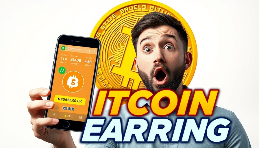 Earn Bitcoin while gaming, vibrant smartphone display.