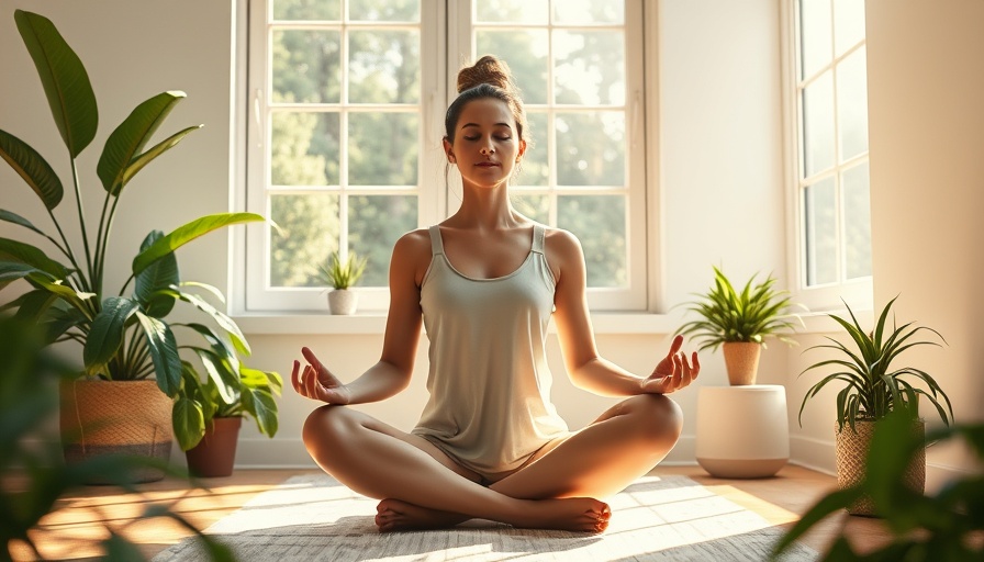 Morning rituals stress response with meditation in sunlight.