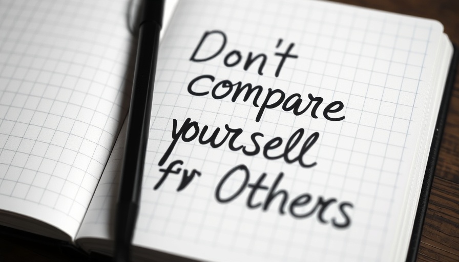 Inspirational note: Stop Comparing Yourself to Others
