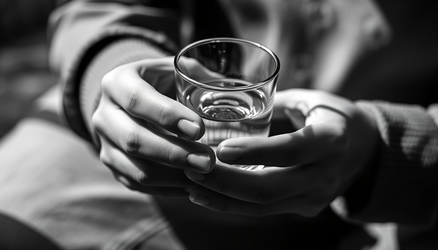 Mindfulness in Parenting: hands holding a glass reflectively