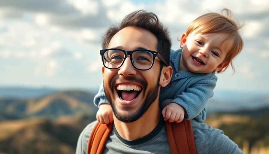Cheerful father and baby outdoors, Surviving Trauma and Finding Purpose.