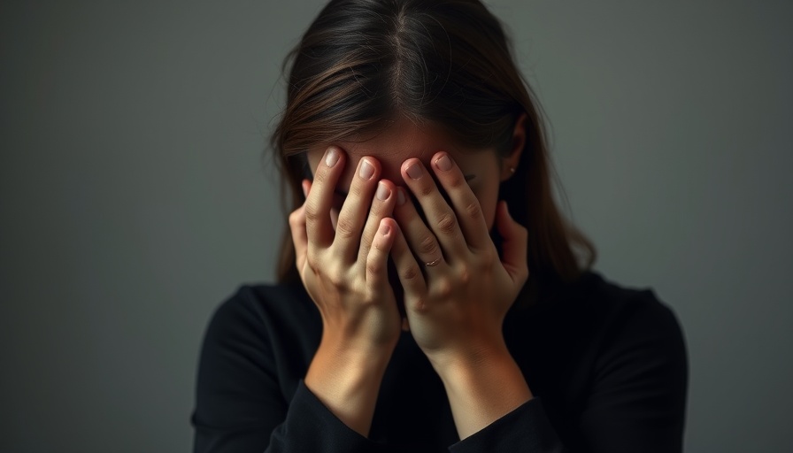 Young woman covering face in shame, highlighting emotions of guilt in addiction.