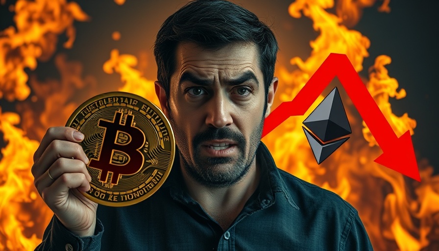 Crypto market crashes: man reacts to Bitcoin and Ethereum drop.
