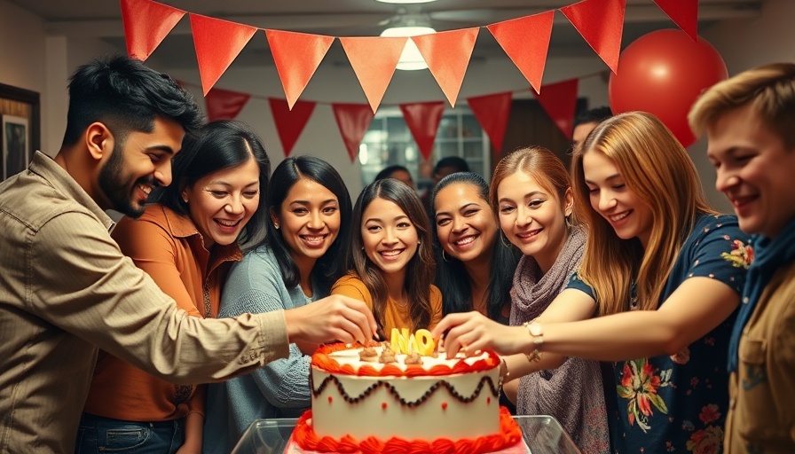 South African Communist Party event, attendees cutting a celebratory cake.