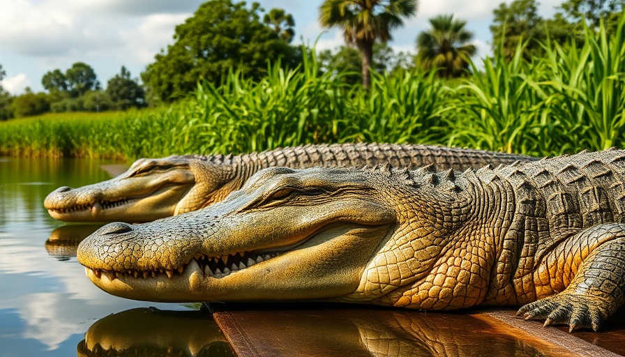 Majestic crocodile basking in sun near a pond, Crocodiles Conservation Facts