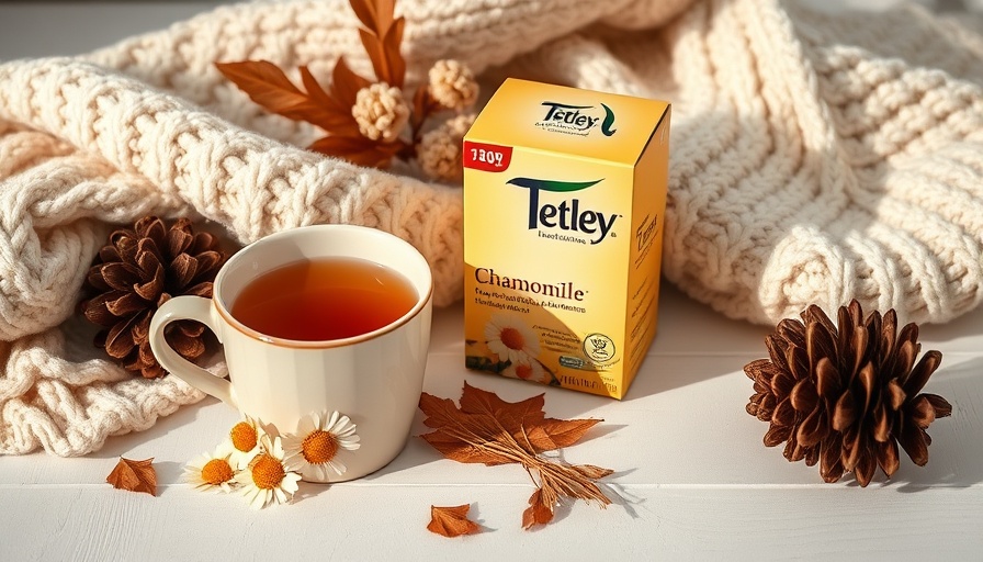 Chamomile tea supports health and natural aging with cozy setup.