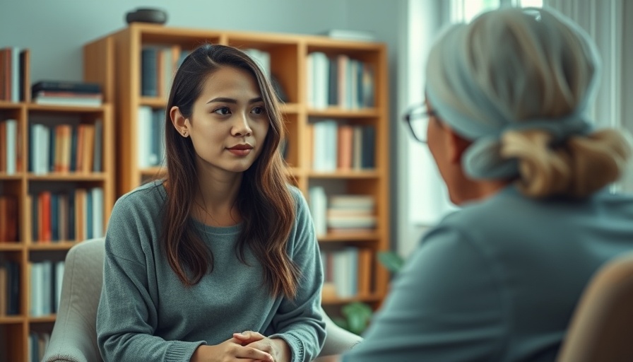Professional mental health support session in a cozy office