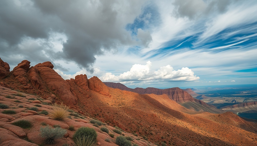 Breathtaking rocky landscape in South Africa under dramatic sky.