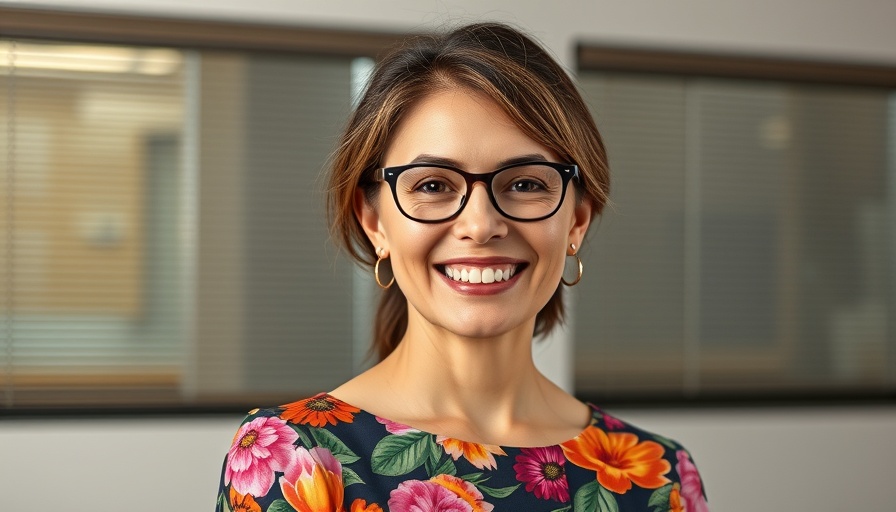 Woman entrepreneur in South Africa smiling indoors.