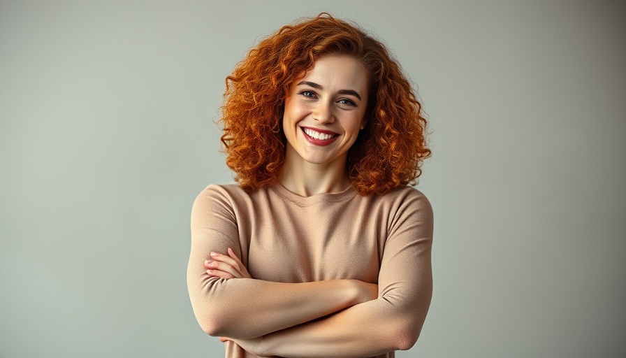 Confident red-haired woman smiling, representing understanding perimenopause.