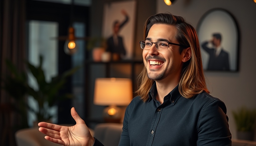 Presenting investment tips on Bitcoin, Ethereum, Solana in a cozy studio.
