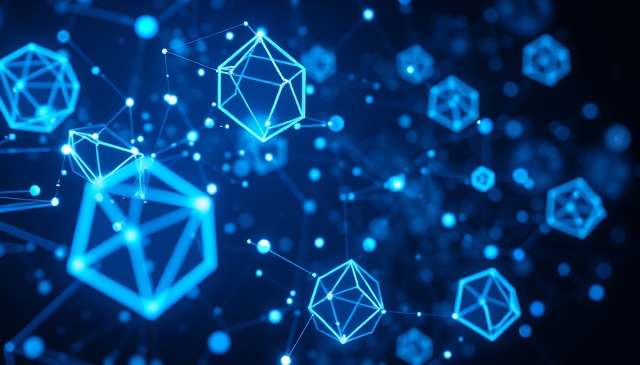 AI Agent Orchestration in Digital Marketing: Futuristic digital illustration with geometric shapes.