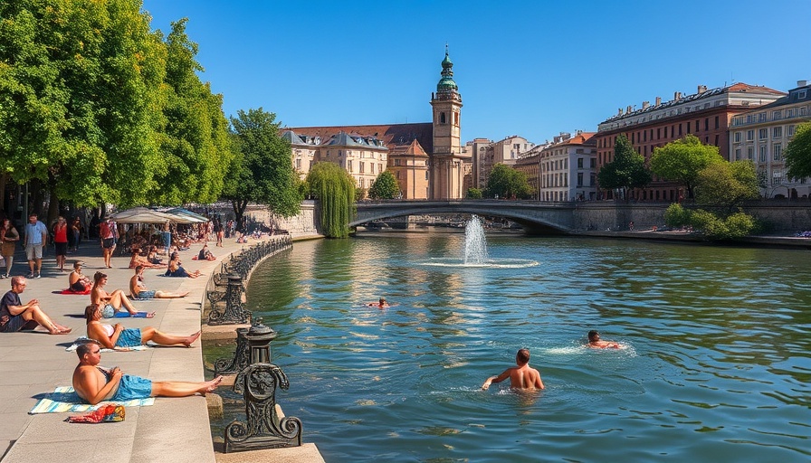 Seine water quality allows swimming in urban riverside area.