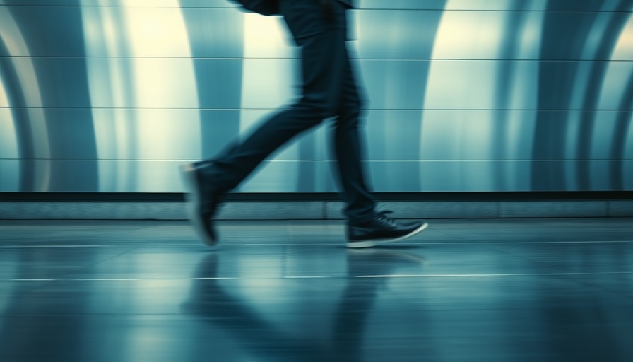 Blurred motion of a person walking, trauma as a public health issue concept.
