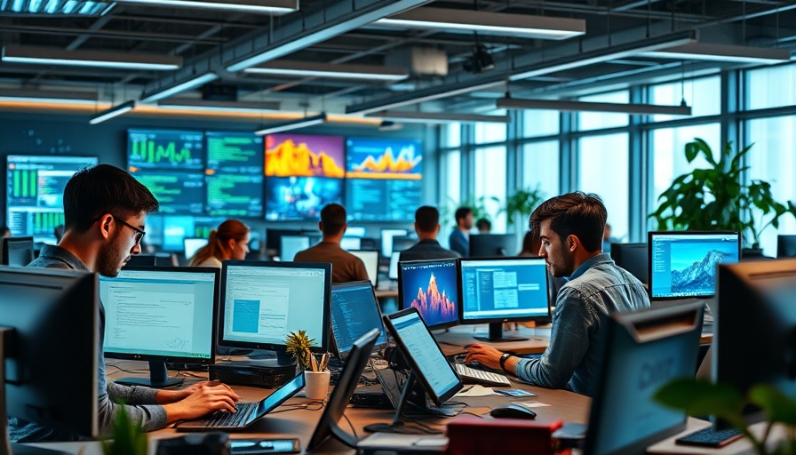 AI Automation Agency workspace with developers coding