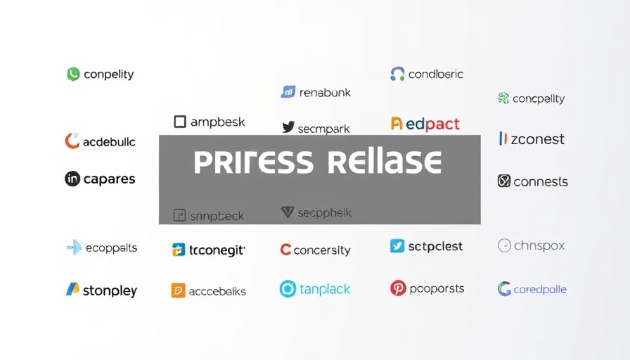 Grid of top press release service logos, minimalistic design.