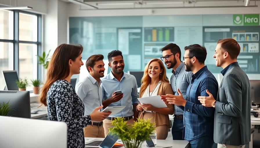 Intelligent BPO professionals collaborating in a modern office.