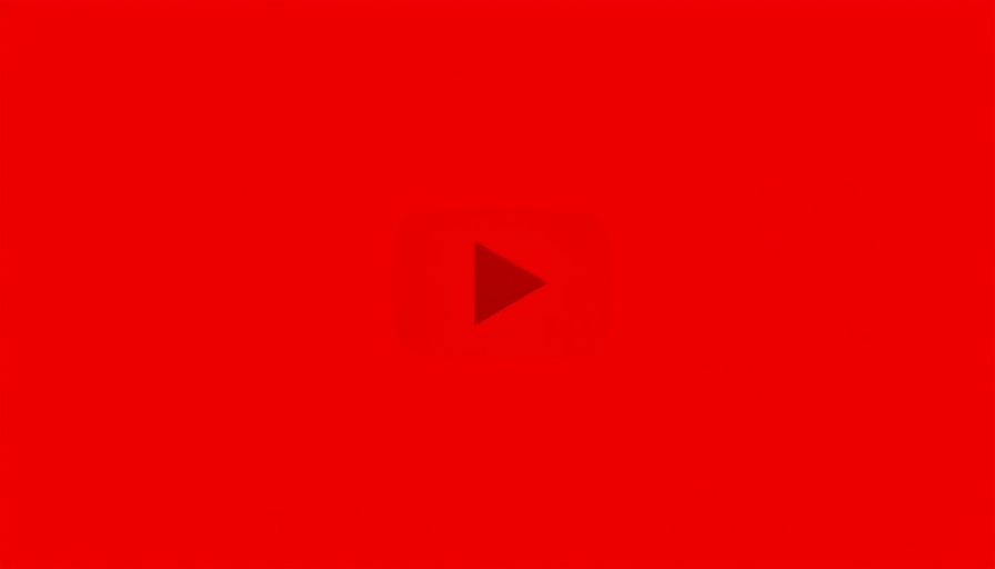 Red YouTube logo with play button, minimalist design.