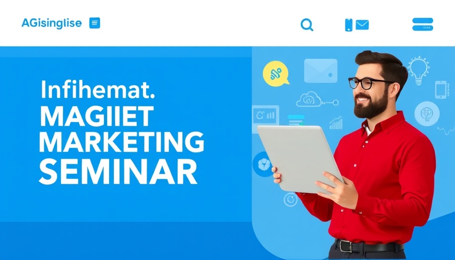 AI in digital marketing seminar graphic with engaging visuals.