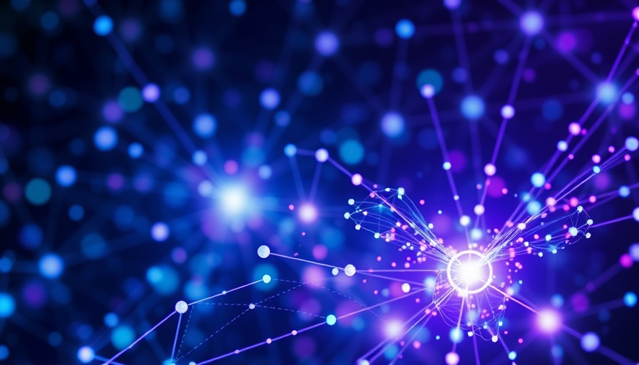 Futuristic digital illustration of API integration in AI systems with cosmic elements.