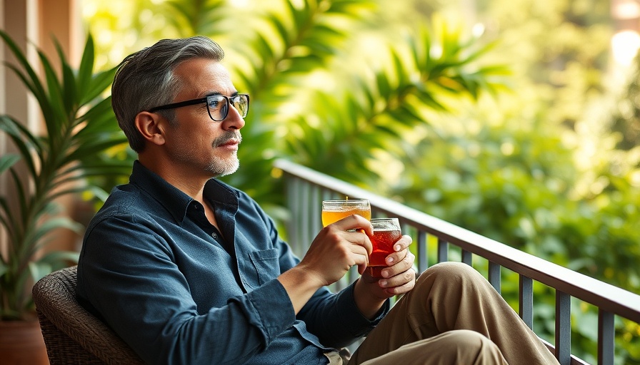 Pensive man relaxing on balcony, lessons for moving on after romantic rejection.