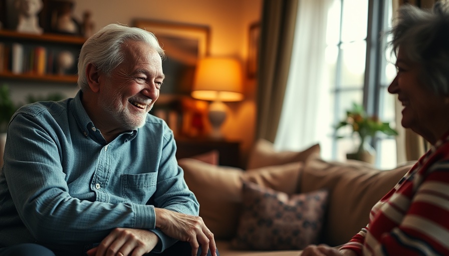 Older individuals sharing a moment in a cozy setting, showcasing Super Agers Mental Health.