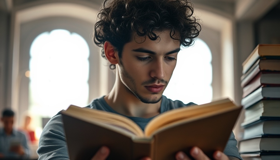Man reading book, highlighting must-read affiliate marketing books of 2025.