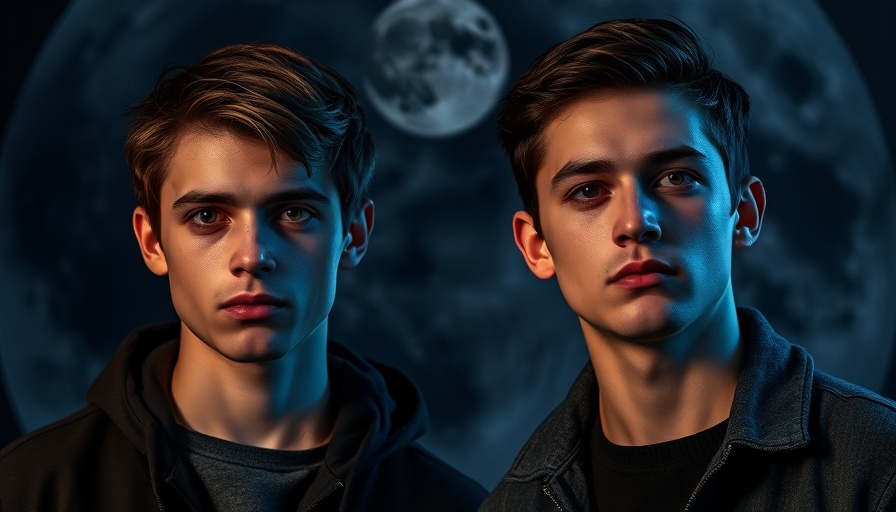 Serious men going live with 'The Moon' logo, discussing Bitcoin price movements.