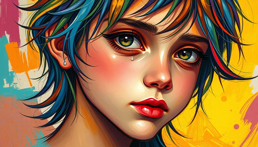 Colorful artistic portrait representing mental health solutions.