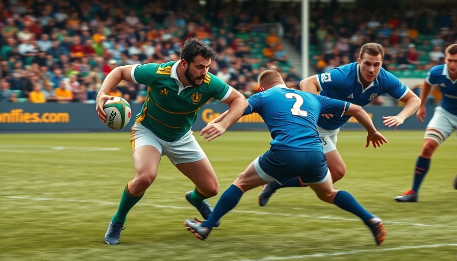 O’Connor Springboks clash in an intense rugby match.